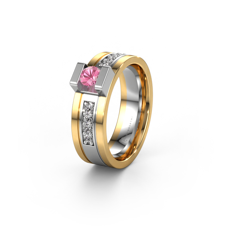 Image de Alliance WH2092L16BP 585 or blanc ±6,5x2 mm Saphir rose