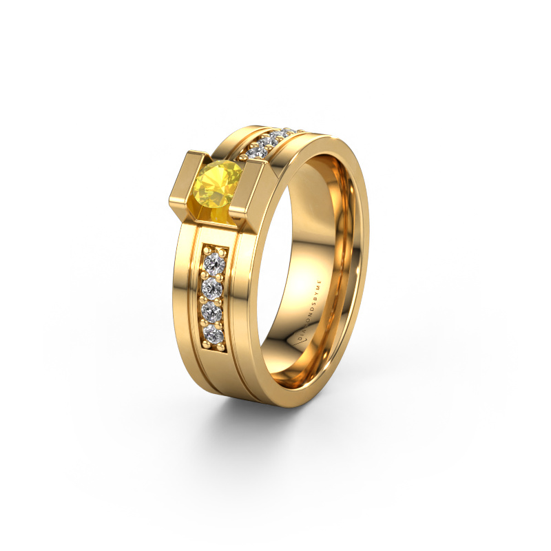 Image of Wedding ring WH2092L16BP 585 gold ±0.26x0.08 in Yellow sapphire