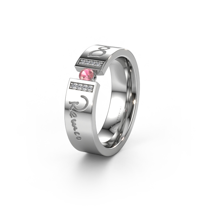 Bild von Trauring WH2094L16C 950 Platin ±6x2.2 mm Turmalin rosa 3 mm