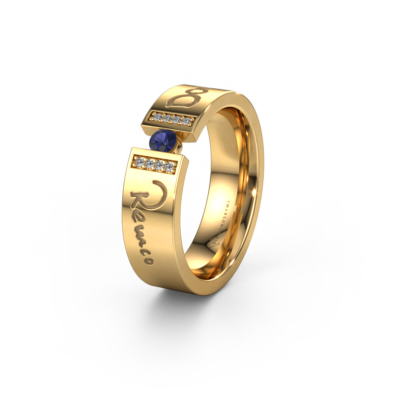 Image of Wedding ring WH2094L16C 585 gold ±0.24x0.09in Sapphire 3 mm