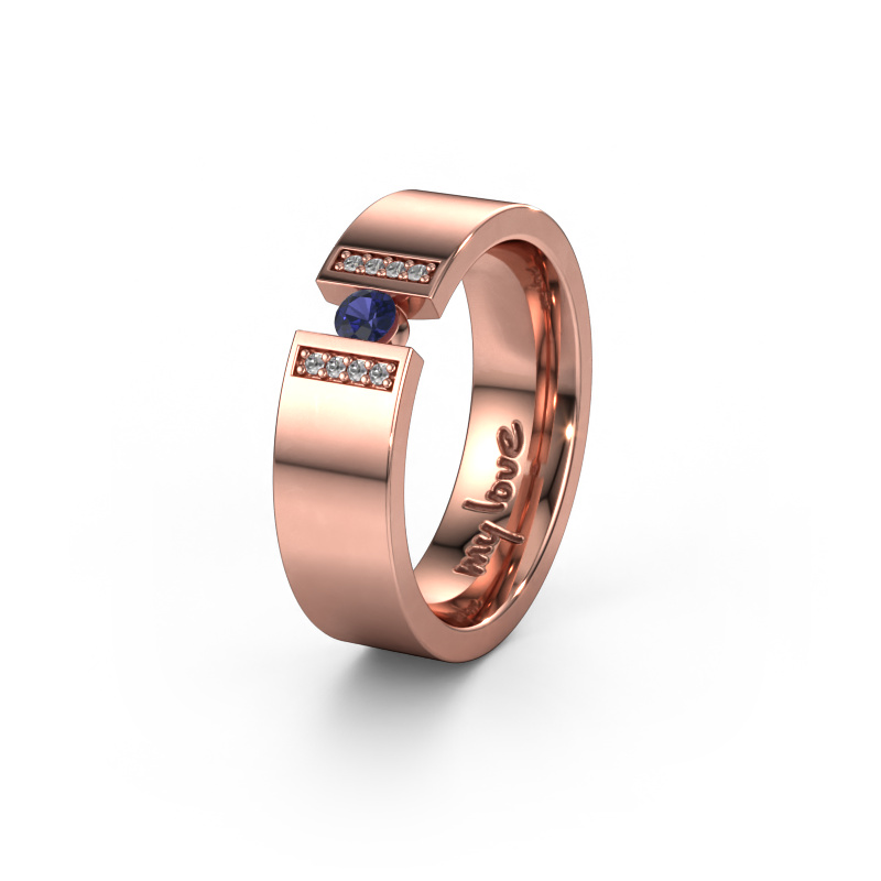 Image of Wedding ring WH2096L16C 585 rose gold ±0.24x0.09in Sapphire 3 mm