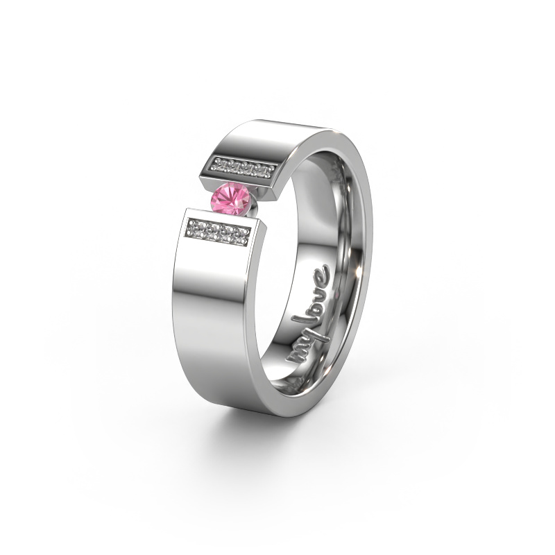 Image de Alliance WH2096L16C 585 or blanc ±6x2.2 mm Saphir rose 3 mm