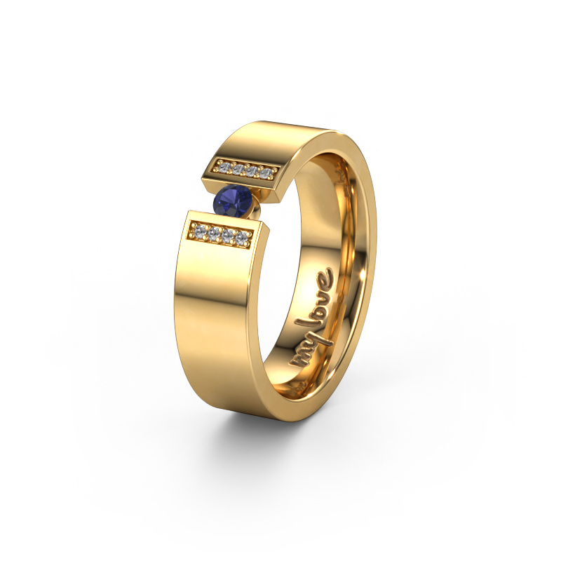 Bild von Ehering WH2096L16C 585 Gold ±6x2.2 mm Saphir 3 mm