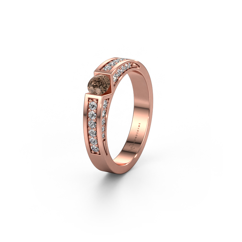Bild von Ehering WH2098L 585 Roségold ±4x3 mm Braun Diamant