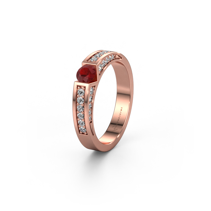 Image de Alliance WH2098L 585 or rose ±4x3 mm Rubis