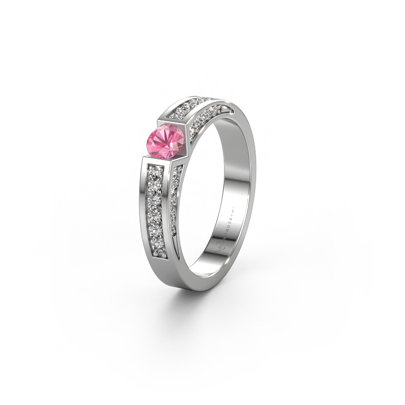 Image de Alliance WH2098L 585 or blanc ±4x3 mm Saphir rose