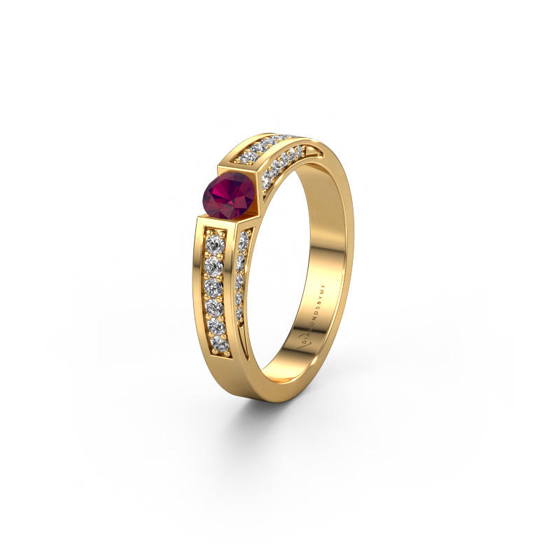 Bild von Ehering WH2098L 585 Gold ±4x3 mm Rhodolit