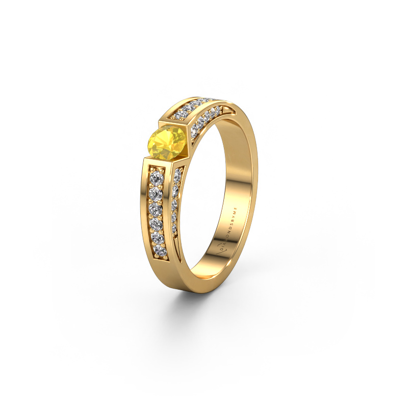 Image of Wedding ring WH2098L 585 gold ±4x3 mm Yellow sapphire