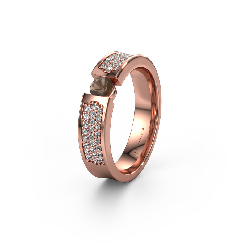 Bild von Ehering WH2100L 585 Roségold ±5x3 mm Rauchquarz