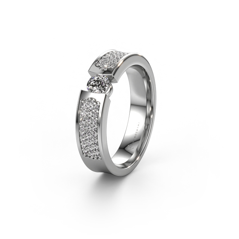 Image of Wedding ring WH2100L 950 platinum ±0.20x0.12in Zirconia