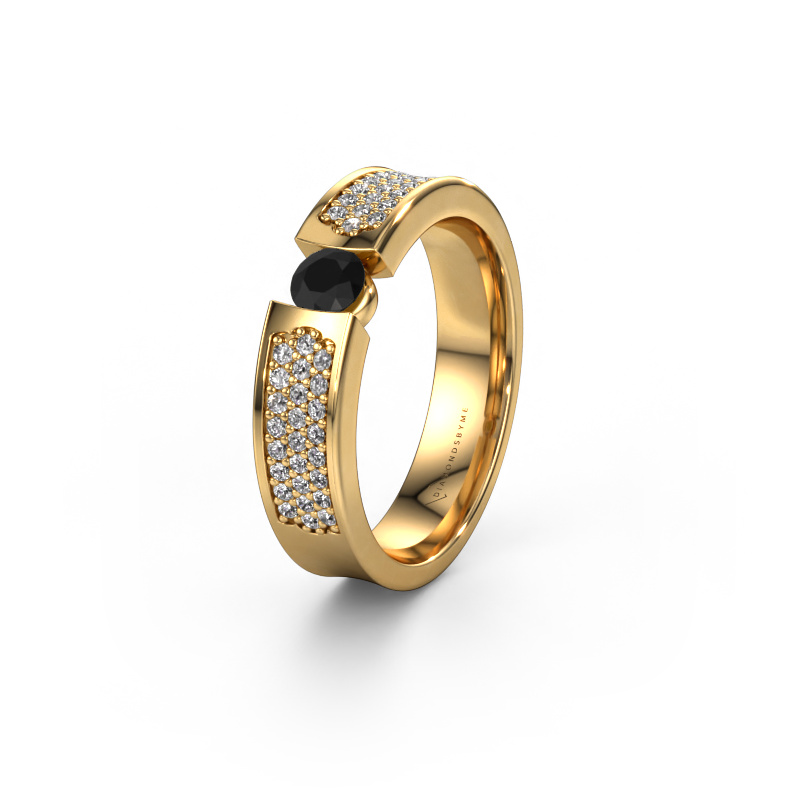 Bild von Ehering WH2100L 585 Gold ±5x3 mm Schwarz Diamant