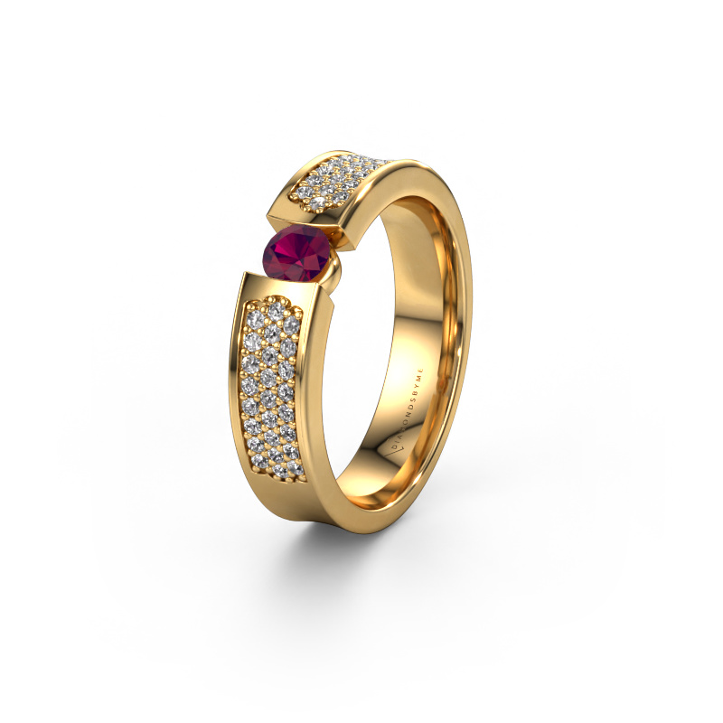 Bild von Ehering WH2100L 585 Gold ±5x3 mm Rhodolit