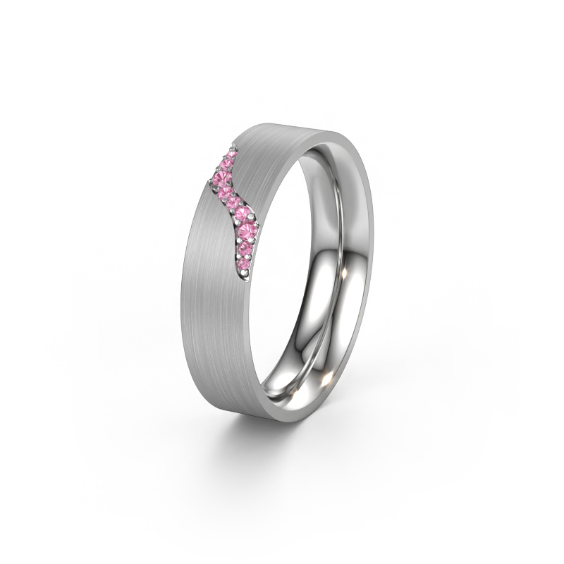 Bild von Ehering WH2100L46BM 585 Weißgold ±6x2 mm Pink Saphir