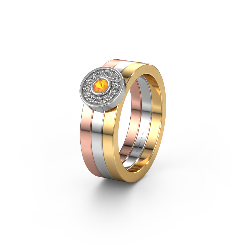 Image de Alliance WH2102L 585 or rose ±6x1.8 mm Citrine