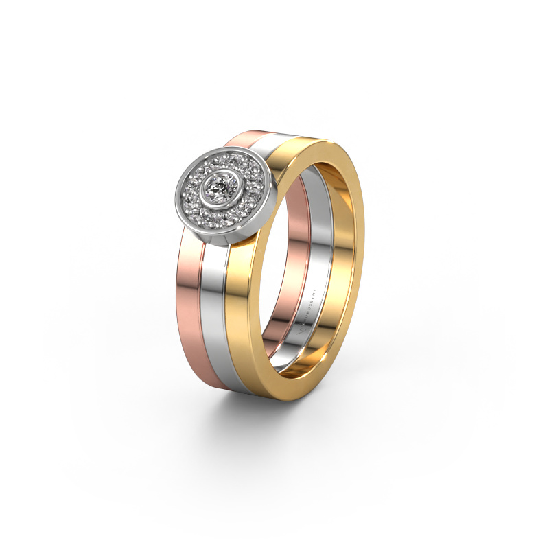 Bild von Ehering WH2102L 585 Roségold ±6x1.8 mm Zirkonia