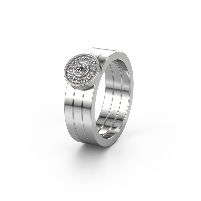 Bild von Ehering WH2102L 950 Platin ±6x1.8 mm Zirkonia