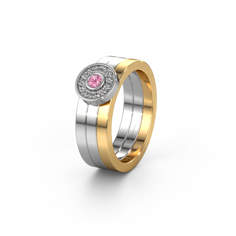 Image de Alliance WH2102L 585 or blanc ±6x1.8 mm Saphir rose