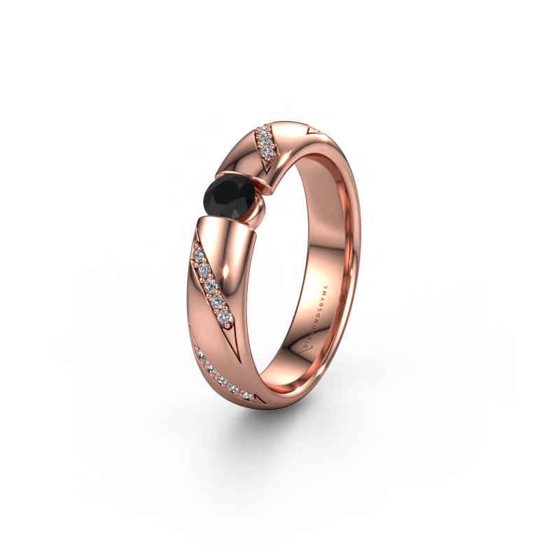 Bild von Ehering WH2102L34A 585 Roségold ±5x1.7 mm Schwarz Diamant