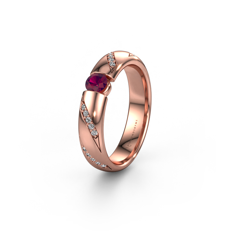 Bild von Ehering WH2102L34A 585 Roségold ±5x1.7 mm Rhodolit