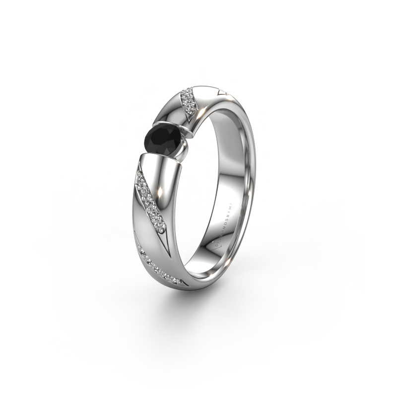 Bild von Ehering WH2102L34A 950 Platin ±5x1.7 mm Schwarz Diamant