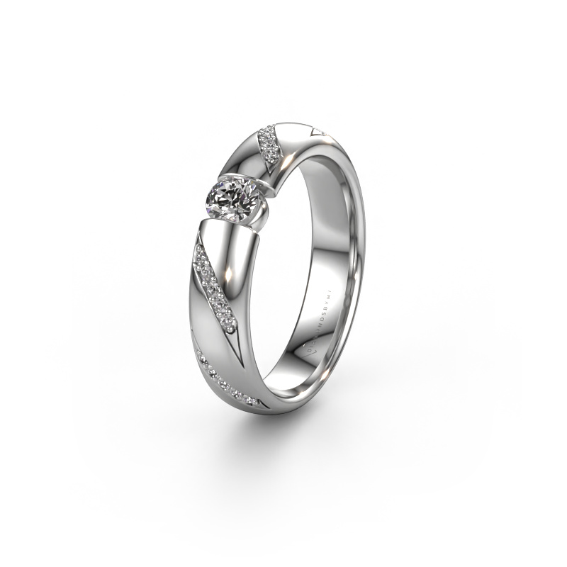 Image of Wedding ring WH2102L34A 950 platinum ±0.20x0.07 in Diamond