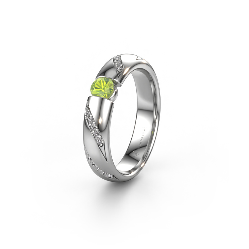 Bild von Ehering WH2102L34A 585 Weißgold ±5x1.7 mm Peridot