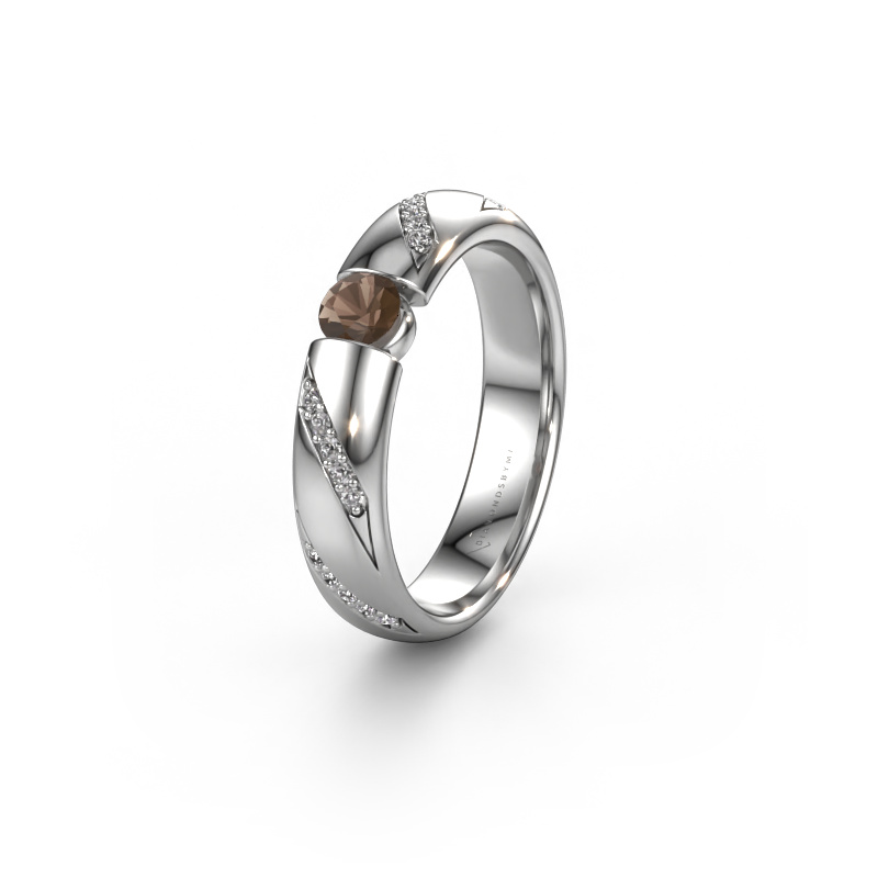 Bild von Ehering WH2102L34A 950 Platin ±5x1.7 mm Rauchquarz