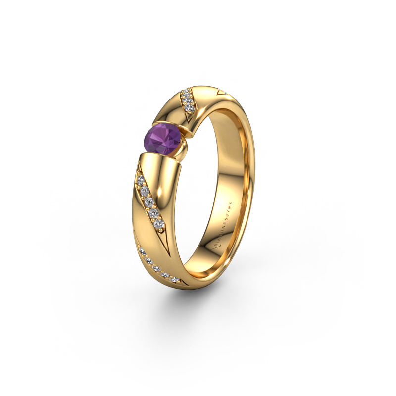 Bild von Ehering WH2102L34A 585 Gold ±5x1.7 mm Amethyst