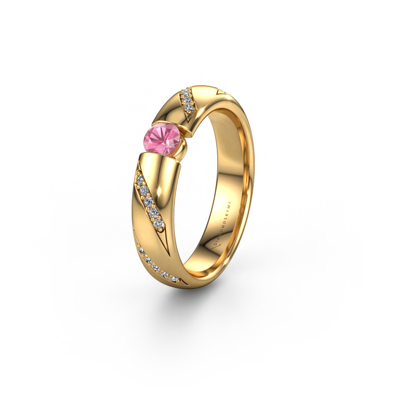 Bild von Ehering WH2102L34A 585 Gold ±5x1.7 mm Pink Saphir
