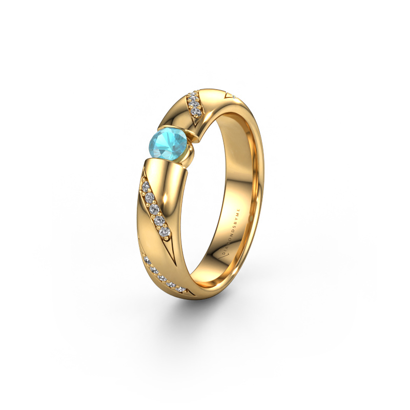 Bild von Ehering WH2102L34A 585 Gold ±5x1.7 mm Blau Topas
