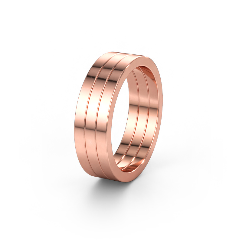 Immagine di Fede nuziale WH2102M 585 oro rosa ±6 x 1,8 mm