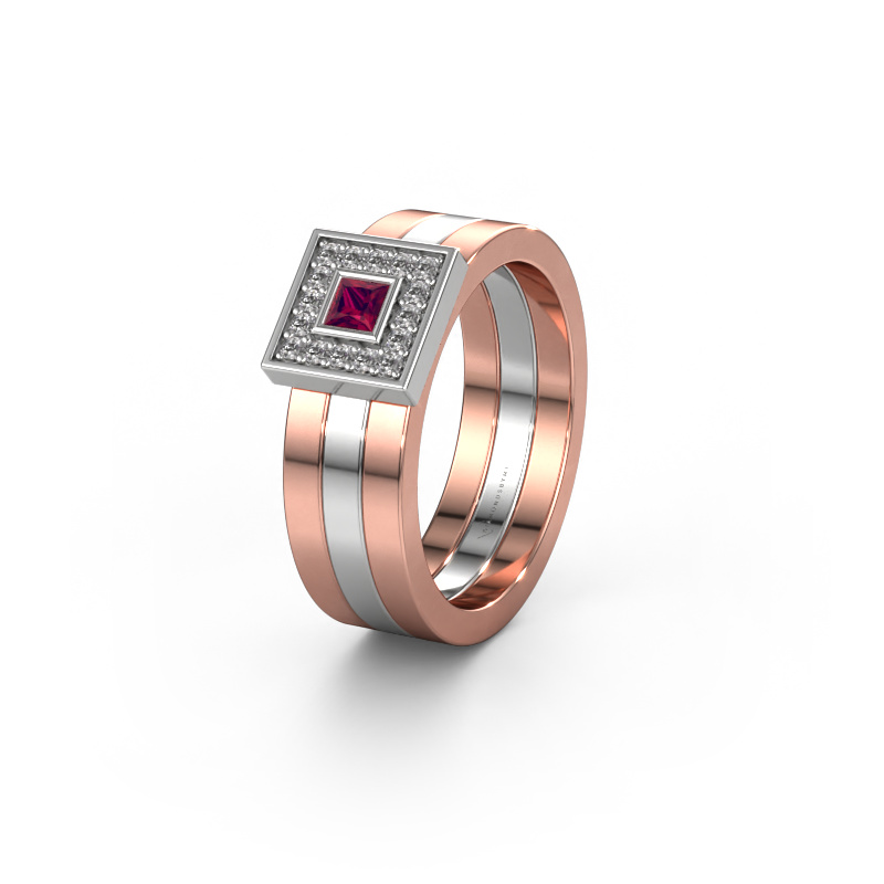 Image de Alliance WH2104L 585 or rose ±6x2.8 mm Rhodolite