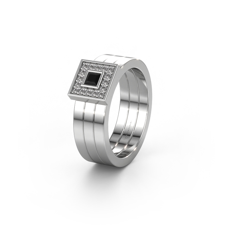 Bild von Ehering WH2104L 950 Platin ±6x2.8 mm Schwarz Diamant