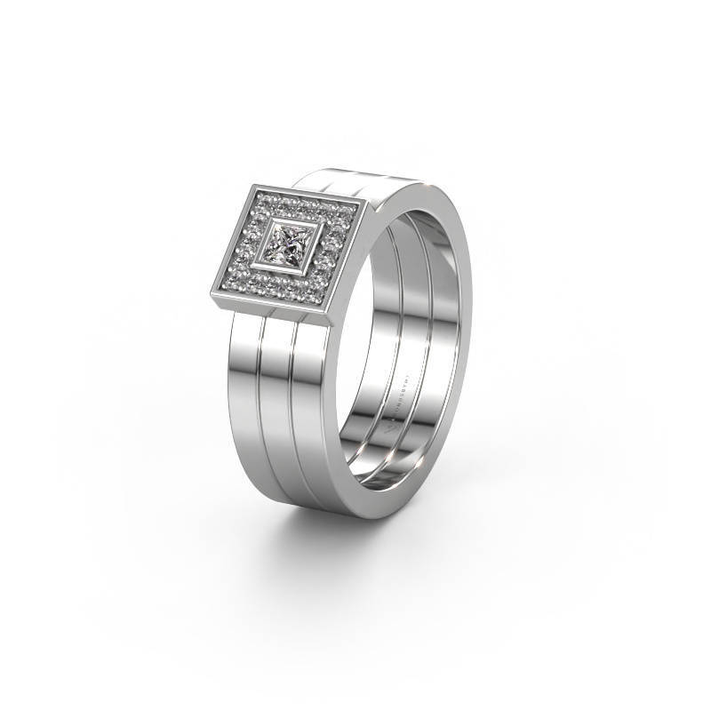 Bild von Ehering WH2104L 950 Platin ±6x2.8 mm Zirkonia
