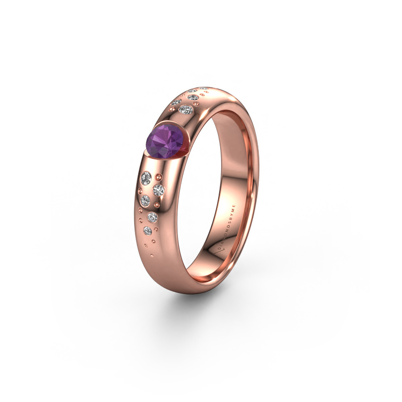 Bild von Ehering WH2104L34A 585 Roségold ±4,5x1.7 mm Amethyst