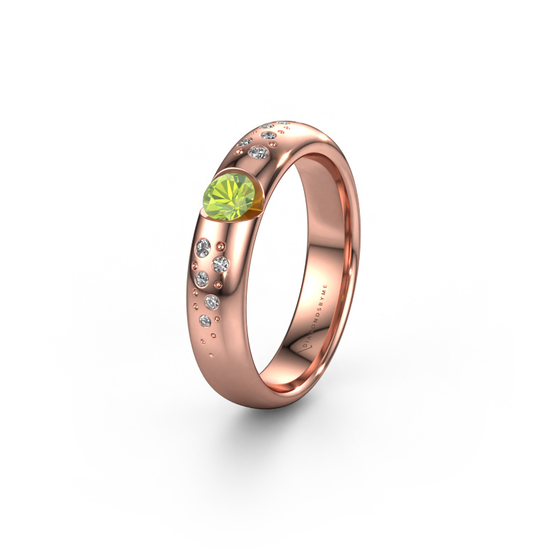 Bild von Ehering WH2104L34A 585 Roségold ±4,5x1.7 mm Peridot