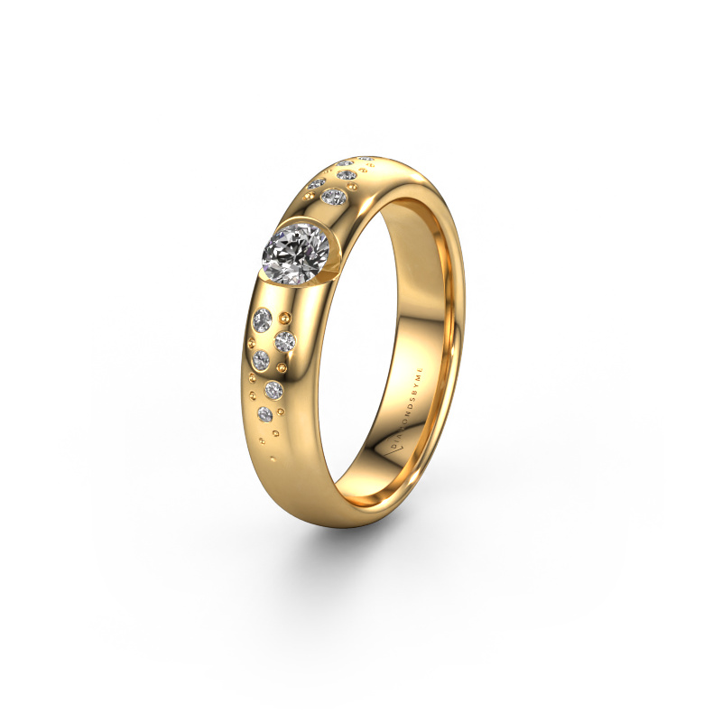 Image of Wedding ring WH2104L34A 585 gold ±4,5x1.7 mm Diamond