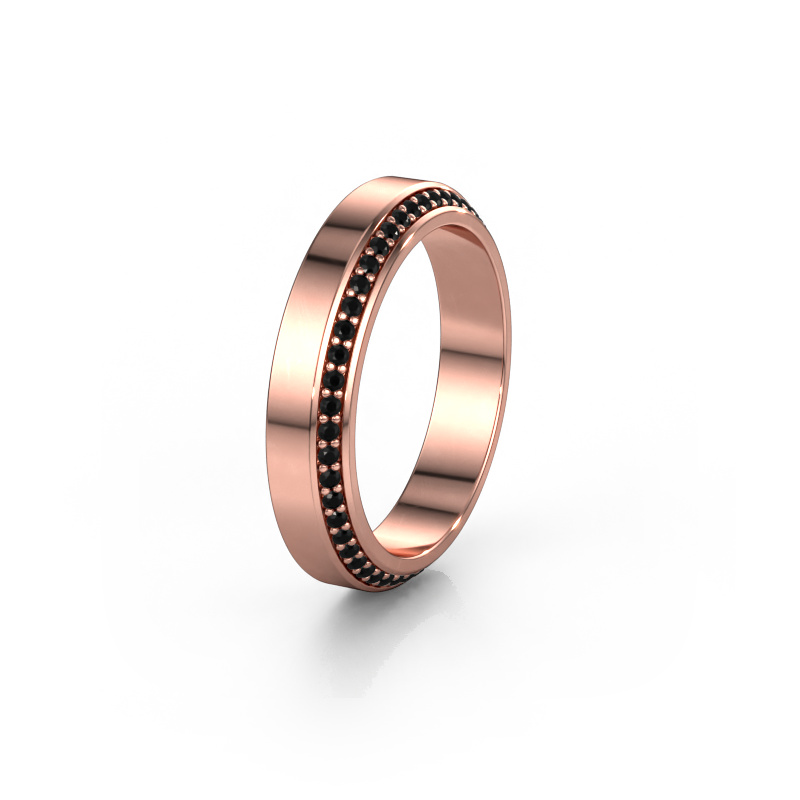 Bild von Ehering WH2106L14C 585 Roségold ±4x2.2 mm Schwarz Diamant