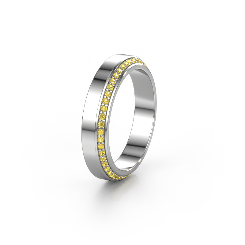 Bild von Ehering WH2106L14C 585 Weißgold ±4x2.2 mm Gelb Saphir