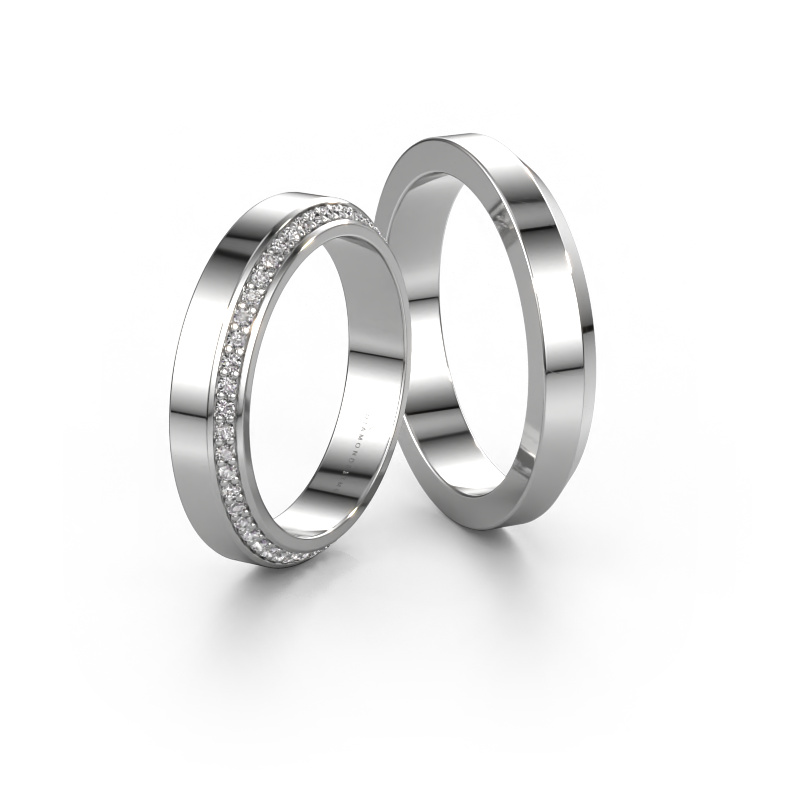 Image of Wedding rings set WH2106LM14C ±0.16x0.09in 14 Carat white gold Diamond 0.335 crt