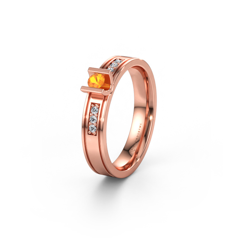 Immagine di Fede nuziale WH2108L14A 585 oro rosa ±4 x 1,7 mm Citrino