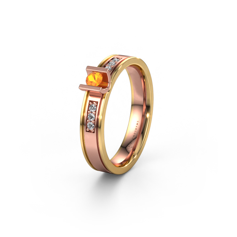 Bild von Ehering WH2108L14A 585 Roségold ±4x1.7 mm Citrin