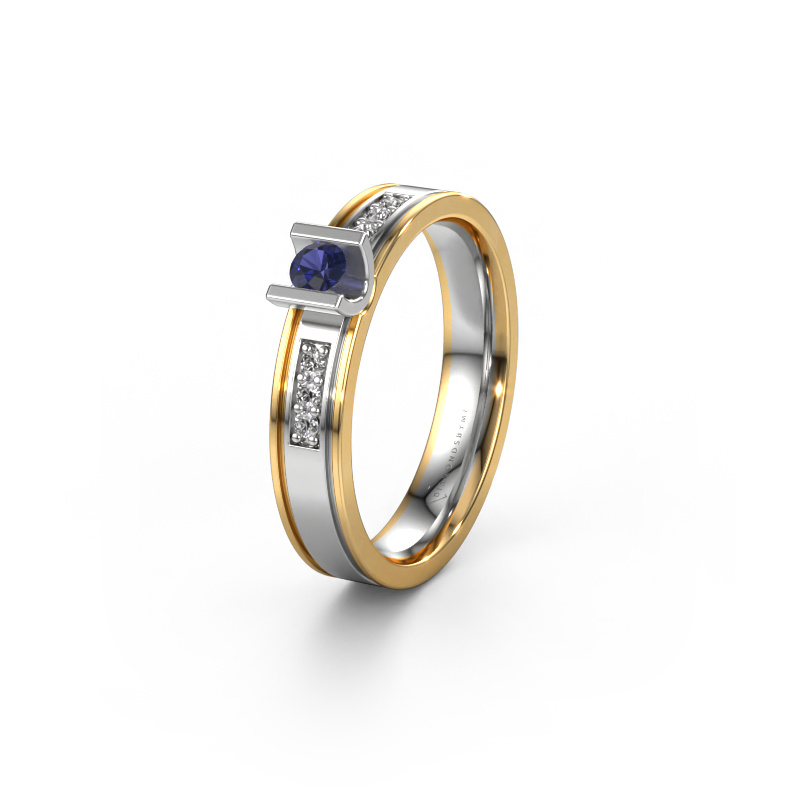 Image of Wedding ring WH2108L14A 585 white gold ±0.16x0.07 in Sapphire