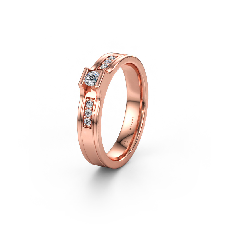 Immagine di Fede nuziale WH2110L14A 585 oro rosa ±4 x 1,7 mm Diamante