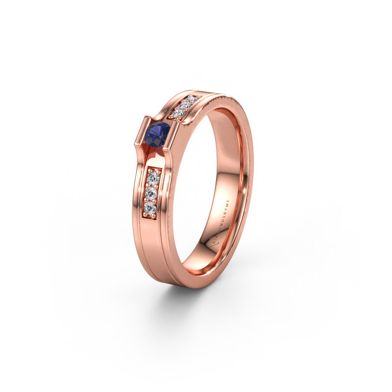 Bild av Vigselring WH2110L14A 585 roséguld ±4 x 1,7 mm Safir