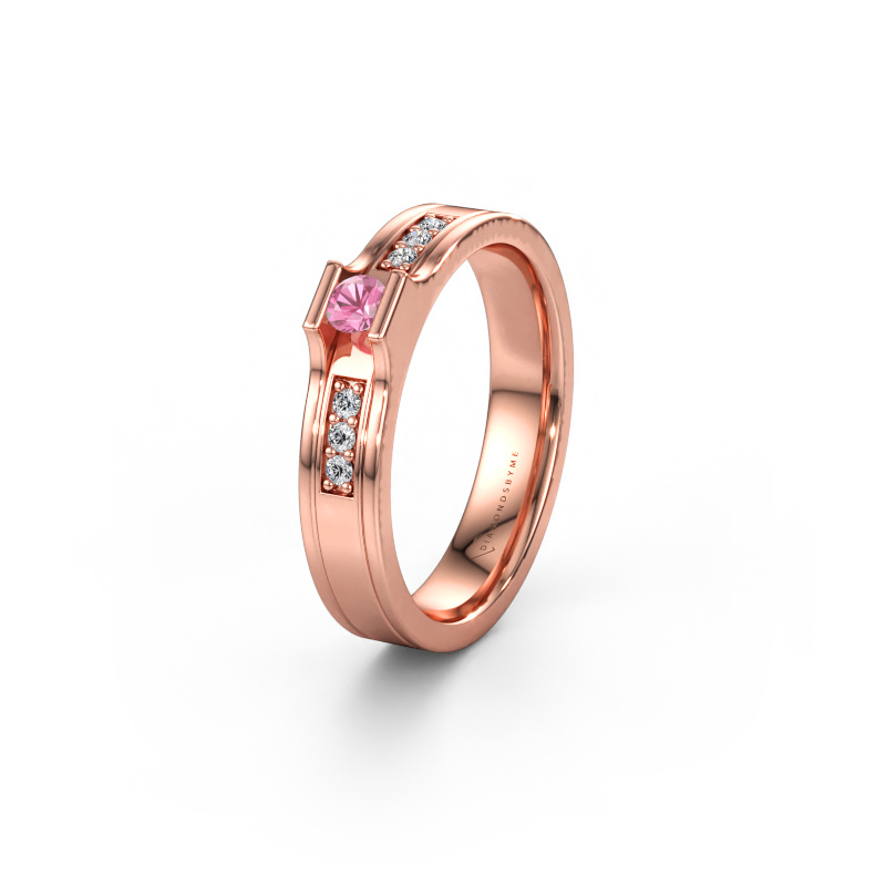 Immagine di Fede nuziale WH2110L14A 585 oro rosa ±4 x 1,7 mm Zaffiro rosa