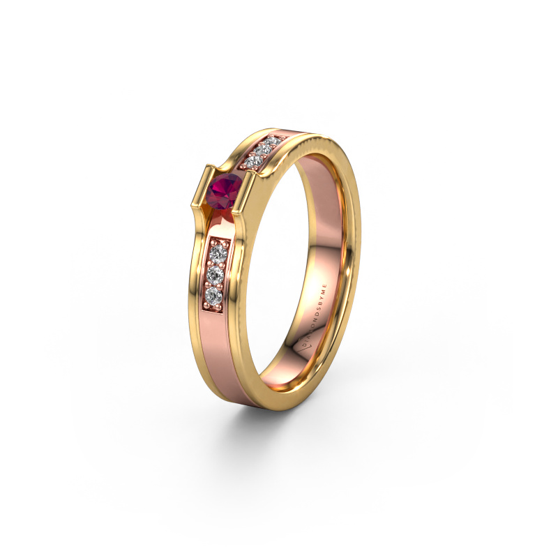 Bild von Ehering WH2110L14A 585 Roségold ±4x1.7 mm Rhodolit