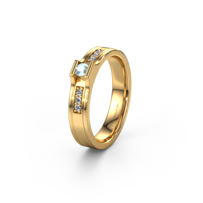 Bild von Ehering WH2110L14A 585 Gold ±4x1.7 mm Aquamarin