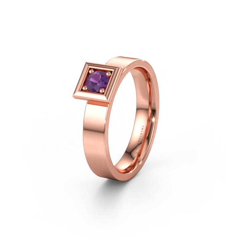 Immagine di Fede nuziale WH2112L14A 585 oro rosa ±4 x 1,7 mm Ametista