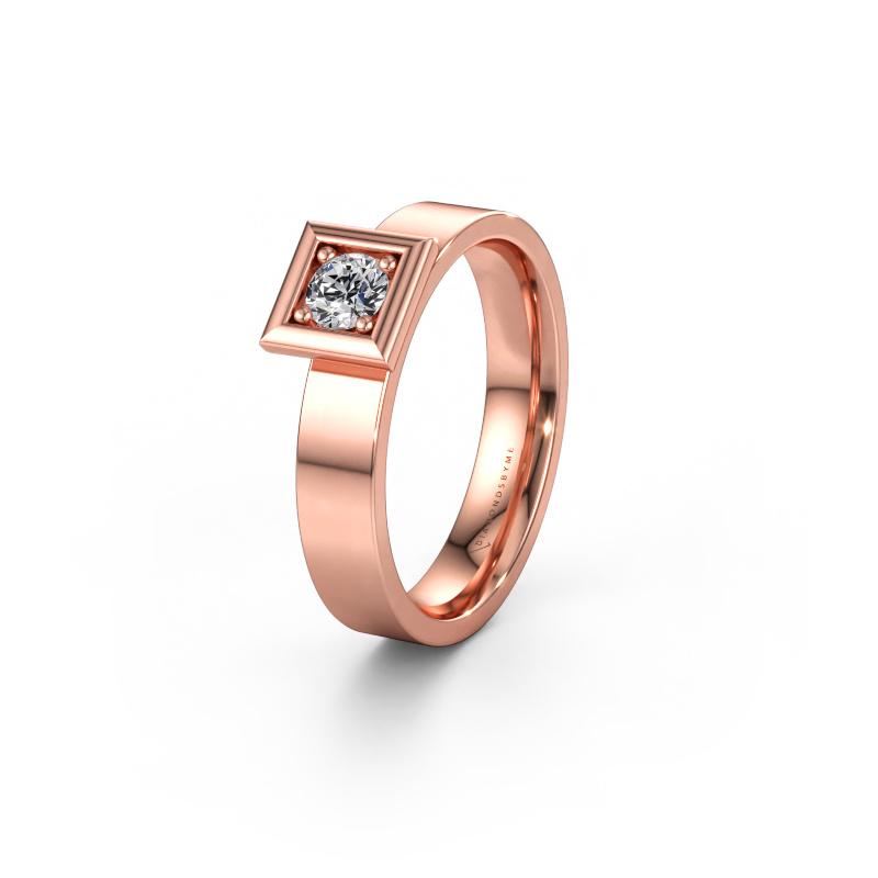 Immagine di Fede nuziale WH2112L14A 585 oro rosa ±4 x 1,7 mm Diamante lab grown